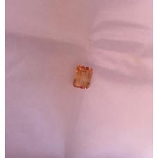 CERTIFIED 1.105 cts NATURAL CITRINE -EMERALD cut - medium orangy - COA included (EGL)