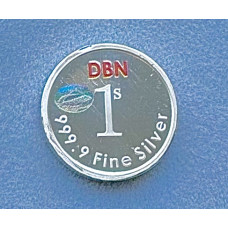 1/10oz SILVER 999.9 FINE - COLORIZED 1 SILVO "DBN" MINT MARK - CERTIFIED & MINT BAG