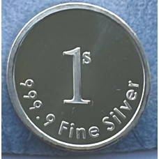 1/10oz SILVER 999.9 FINE - 1 SILVO - CERTIFIED & MINT BAG